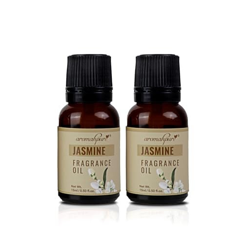 Aromahpure Fragrance Oil | 30 ml | Jasmine Aroma Oil for Home Fragrance | Best for Aromatherapy | Helps in Concentration & Meditation | Used in Diffusers, Candles, Air Fresheners, Soaps. Pack of 2 - Image 1