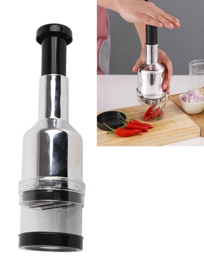 AYNEFY Onion Chopper, Hand Vegetable Chopper, Onion Press Chopper, Stainless Steel Manual Food Chopper, For Kitchen - Image 2