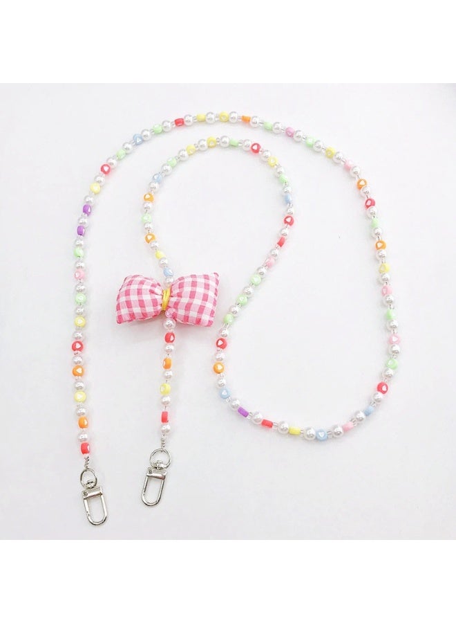 NIBEMINENT Phone Charm/ Chain Strap for Women Girls, Acrylic Beads Cell Phone Case Lanyard Wrist Strap
