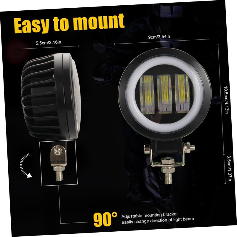 30w Practical Led Motorcycle Spotlights Work Lights for Off-Road Vehicles Headlights High Brightness and Easy Installation - Image 2