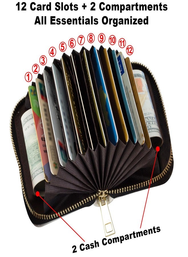 محفظة بطاقات نسائية من GYSYZJDH مزودة بسحاب، حافظة صغيرة لبطاقات الائتمان مع خاصية حجب RFID، محفظة بطاقات جلدية PU قابلة للطي للنساء، منظم صغير الحجم لبطاقات الهوية والنقود للسفر، بتصميم تنين مهيب - Image 3