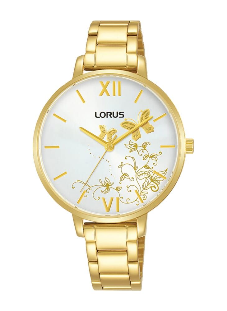 LORUS ساعة لوروس النسائية RG298SX9 بمينا بيضاء من الفولاذ المقاوم للصدأ وسوار من الكوارتز - Image 1
