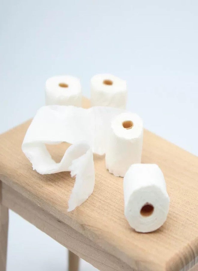 RillyRellow Miniature Toilet Paper Roll, Dollhouse Toilet Paper, Miniature Tissue Paper, Mini Toilet Paper Rolls for Dollhouse, Kitchen and Bathroom Micro Models, Doll Photography Props (10PCS) - Image 1