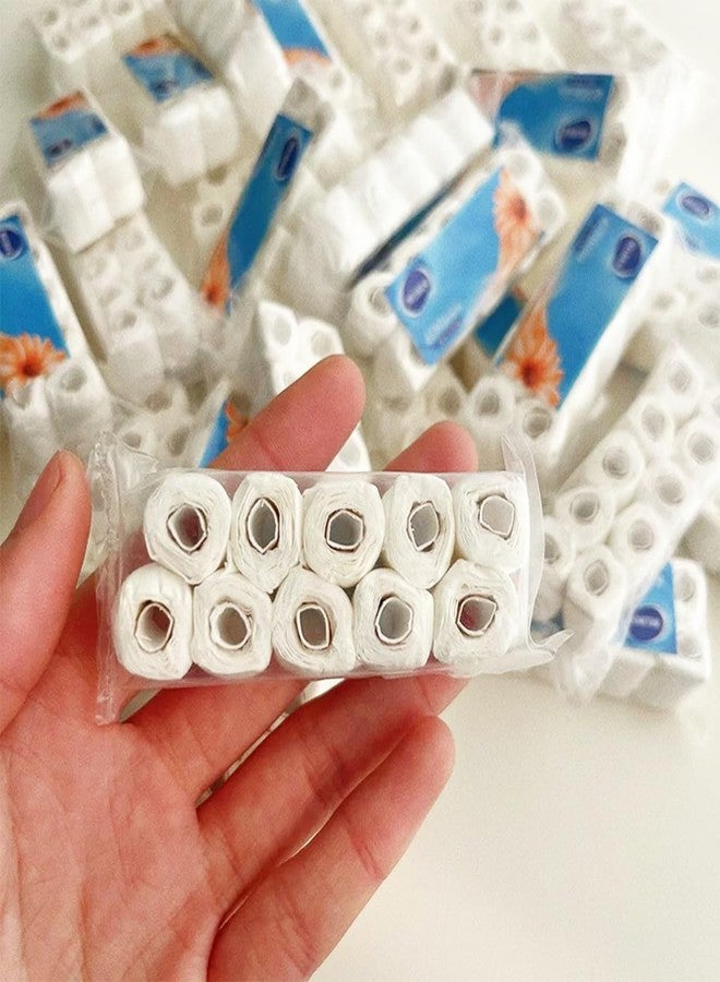 RillyRellow Miniature Toilet Paper Roll, Dollhouse Toilet Paper, Miniature Tissue Paper, Mini Toilet Paper Rolls for Dollhouse, Kitchen and Bathroom Micro Models, Doll Photography Props (10PCS) - Image 3