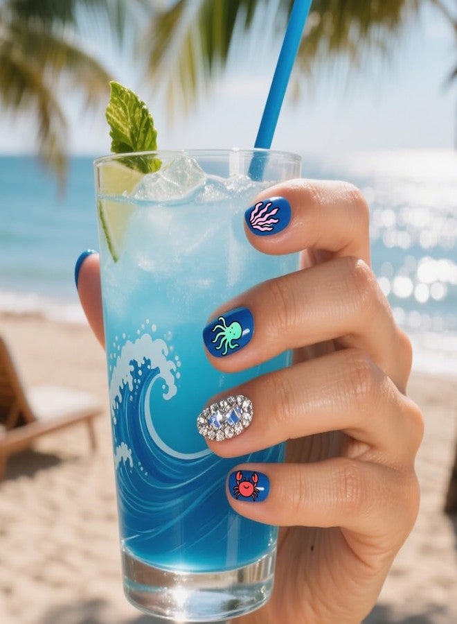 PH PandaHall 3pcs Summer Ocean Nail Stamping Plate Kit, Marine Animal Whale Shell Art Templates Sea Beach Nail Art Stencils with Stamper and Scraper for DIY Print Manicures Salon Design - Image 5