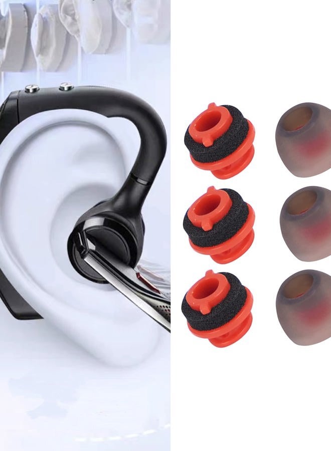 Wiki VALLEY 3X فوهات Voyager 5200 البديلة، فوهات سيليكون فائقة الراحة لـ Voyager Legend لسماعات بلوتوث Plantronics Ploy Voyager 5200 5220 5210 - حجم متوسط - Image 5