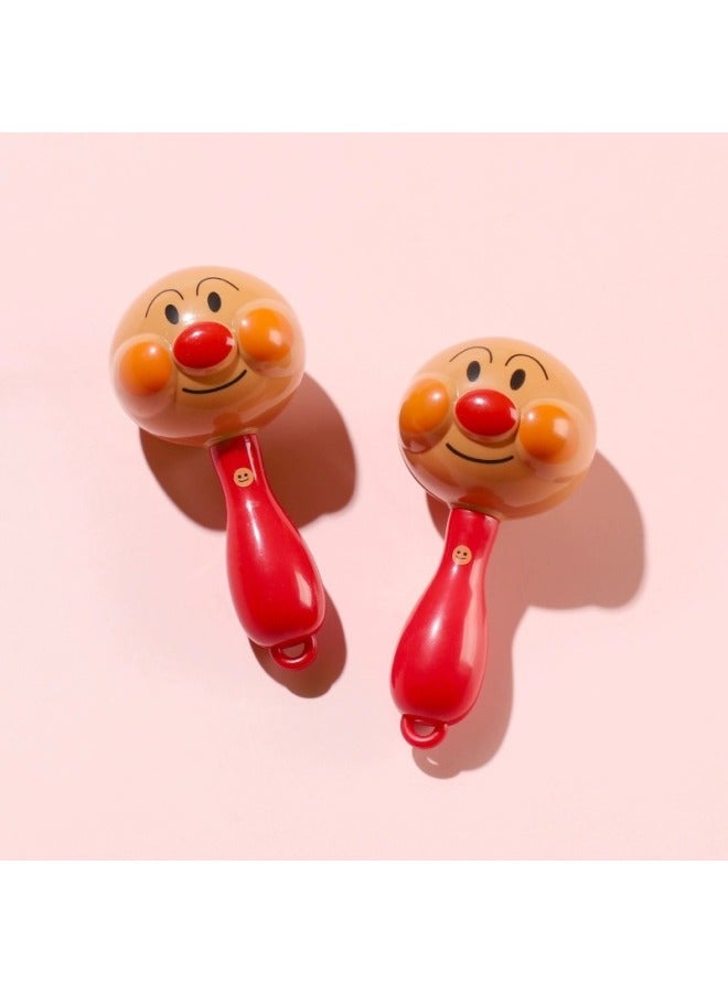 Small Sand Hammer Baby Red Bite Rattle Hand Grasping Training Newborns Listening To Black And White Early Education Educational Toys-Color:Sand Hammer*2 - Image 1