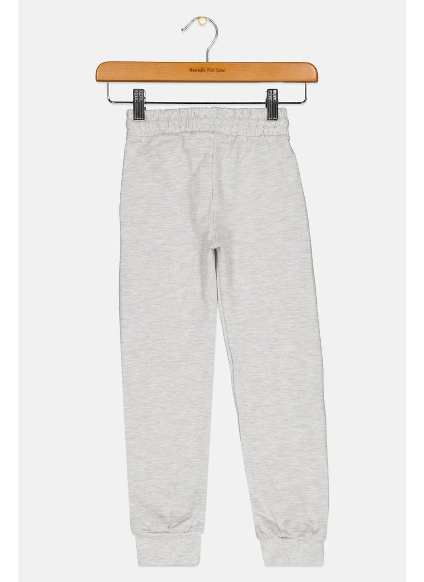 Hello Kitty Toddlers Girl Brand Logo Jogger Pants, Grey  - Image 2