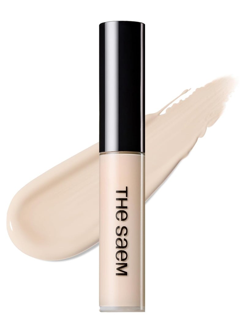 THESAEM Cover Perfection Tip Concealer 0.2 fl.oz. - 0.5 Ice Beige Neutral Beige for Light Skin Tones 13-19 - High Coverage Long Lasting Concealer - Korean Makeup for Dark Circles & Blemishes - Image 1
