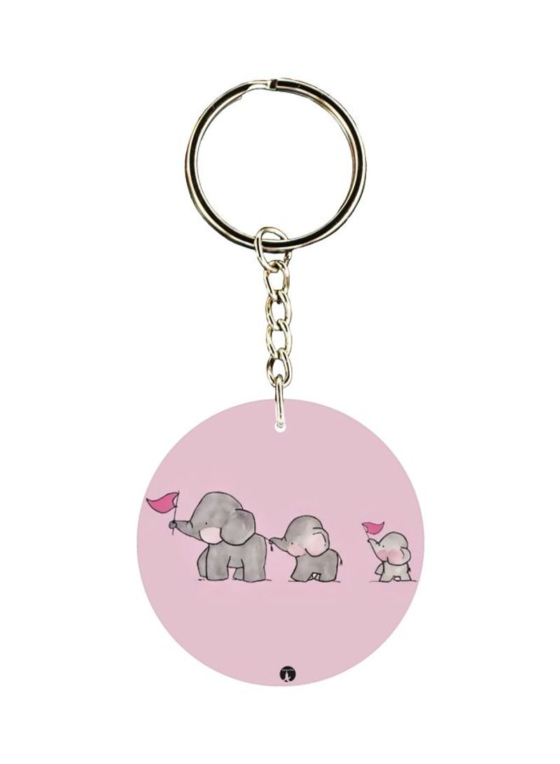RKN Elephant Printed Keychain