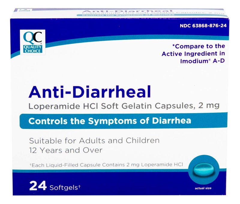 Quality Choice Loperamide 2mg Anti-Diarrheal 24 Count Softgel - Image 1