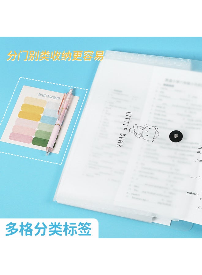 HELPS A4 Primary School Student Accordion Bag Large Capacity Multi-layer Test Paper Holder Storage Bag Information Book Classification Plastic Insert Folder - Image 2