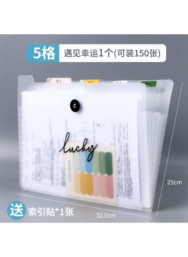 HELPS A4 Primary School Student Accordion Bag Large Capacity Multi-layer Test Paper Holder Storage Bag Information Book Classification Plastic Insert Folder - Image 1