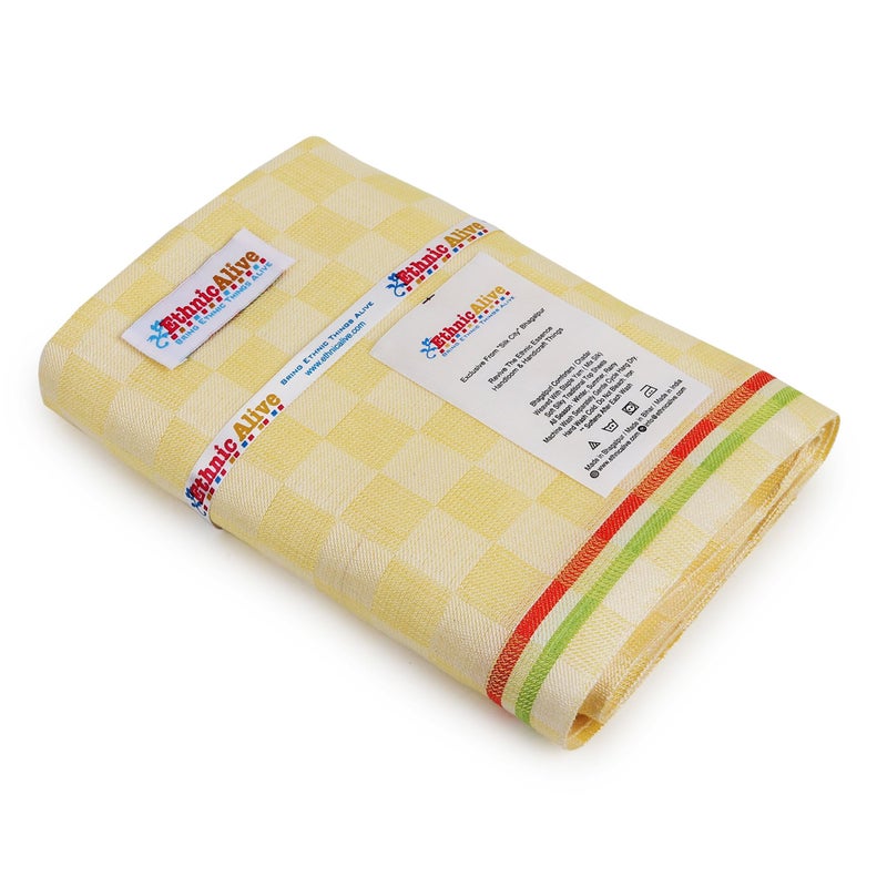 EthnicAlive 3D Print Bhagalpuri Gamcha Towels|Light Weight Bath Gamcha Towels for Men & Women Large Size Angocha|Quick Absorption & Faster Drying Bath Towel |100% Cotton (Size 162x86cm) - Image 2
