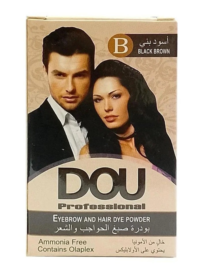 ديو مسحوق صبغ الشعر والحواجب من دو-بني كستنائي D  - Image 1