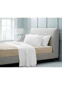 MORANO Fitted Velvet Sheet 160 x 200 x 25 cm-Beige  - Image 2
