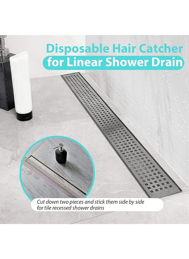 Generic Shower Drain Hair Catcher Mesh Sticker, Shower Drain Hair Catcher Cutable Shower Drain Hair Catcher With Cleaning Shovel For Bathroom Kitchen Sink  - Image 4