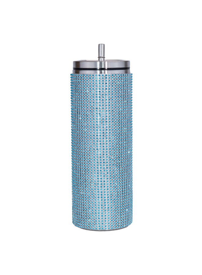 20oz Stick Diamond Straight Cup Stainless Steel Vacuum Double-layer Thermos Cup Sublimation Suction Tube Cup