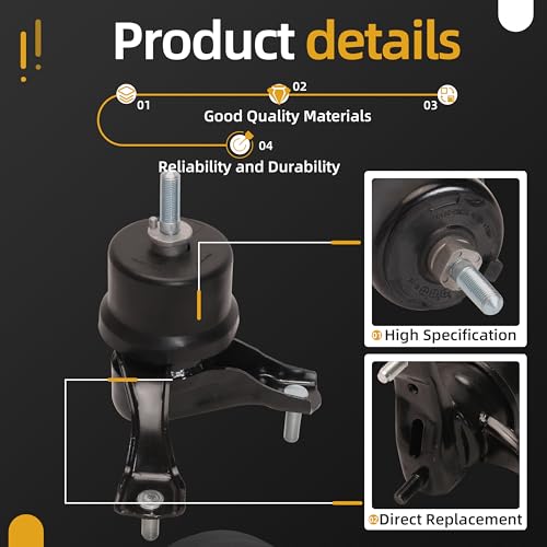 JAVOUKA 3pcs Engine Motor Mount and Transmission Mount Compatible with Lexus ES350 2007-2012 V6 3.5L OE A4288,A62060 Front Right Motor Mount Transmission Mount Rear Torque Strut Mount - Image 5