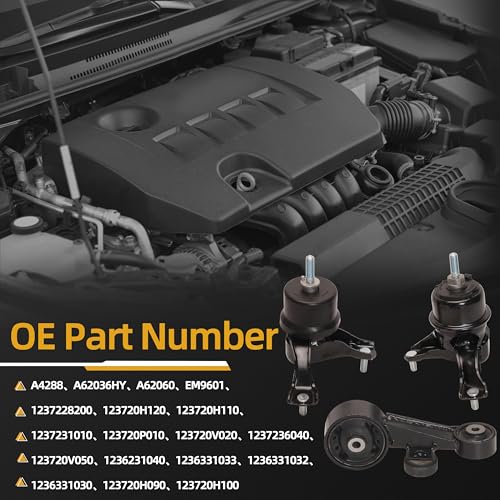 JAVOUKA 3pcs Engine Motor Mount and Transmission Mount Compatible with Lexus ES350 2007-2012 V6 3.5L OE A4288,A62060 Front Right Motor Mount Transmission Mount Rear Torque Strut Mount - Image 3
