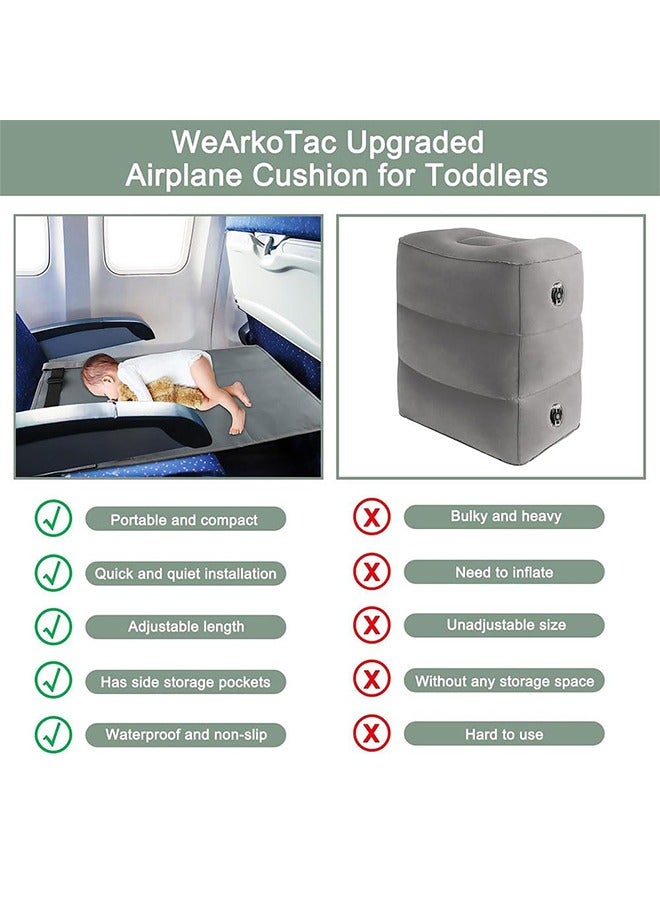 meayul Airplane Bed for Toddler, Portable Airplane Seat Child Extender Bed Travel Aircraft for Leg Rest Kids Lying Down Baby Travel Essentials Flight Sleep - Image 4