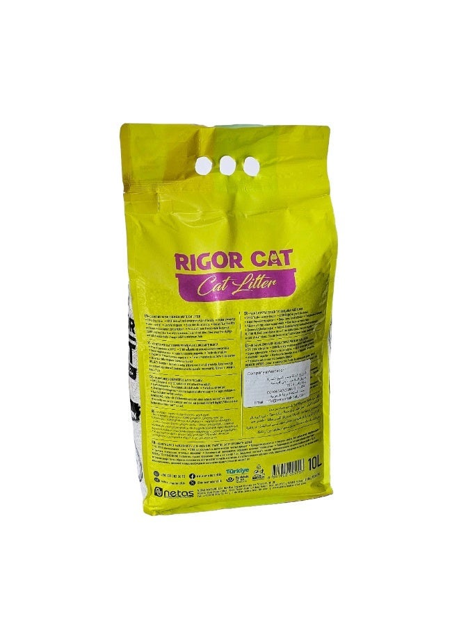RIGOR Cat Litter 10Liter Baby Powder Scented TRIPLE ACTION - Image 5