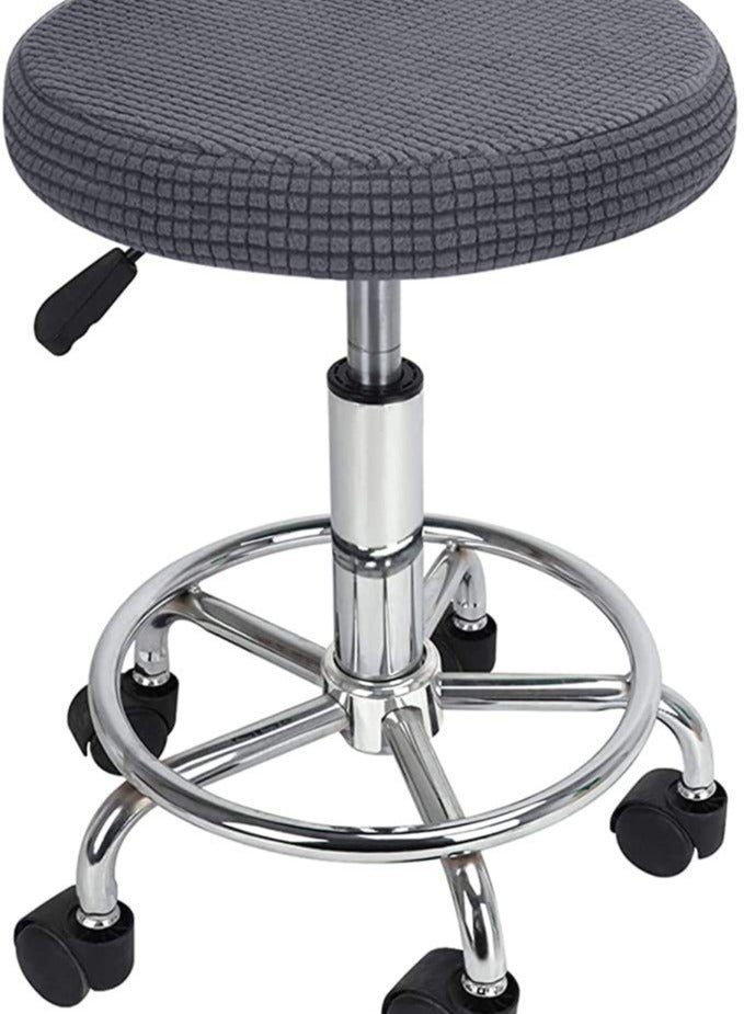 Non-Slip Round Bar Stool Seat Cover Chair Seat Cushion, Stretchable and Breathable, Fits 30-38cm Universal Club Salon Stools, Chair Slipcover for Chair Cover Protection - Image 1