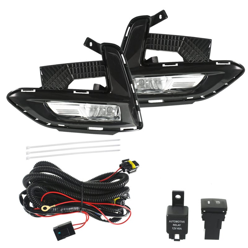 marddpair Left Right Fog Lights Assembly Replacement for 2020 2021 Nissan Sentra with BulbsFront Bumper Fog Light CoversHarness Switch Kit Driving Lamps Fog Lights Driver Passenger Side
