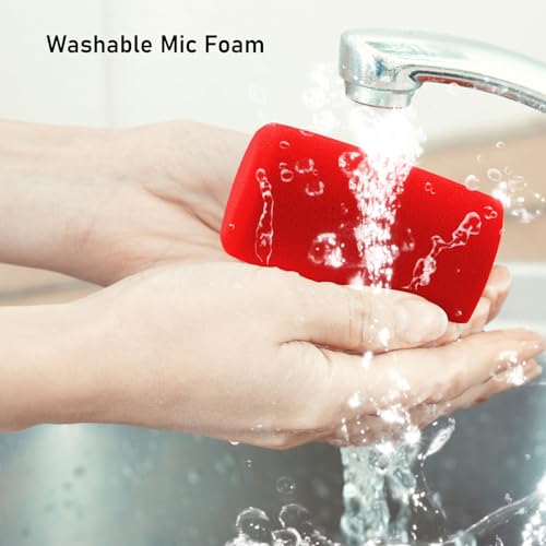 LEFXMOPHY SM7B Windscreen for Shure SM7B SM7dB Vocal Microphone RK345 Replacement Pop filter, Noise-cancellation Windsock Cover Red Foam Cover - Image 3