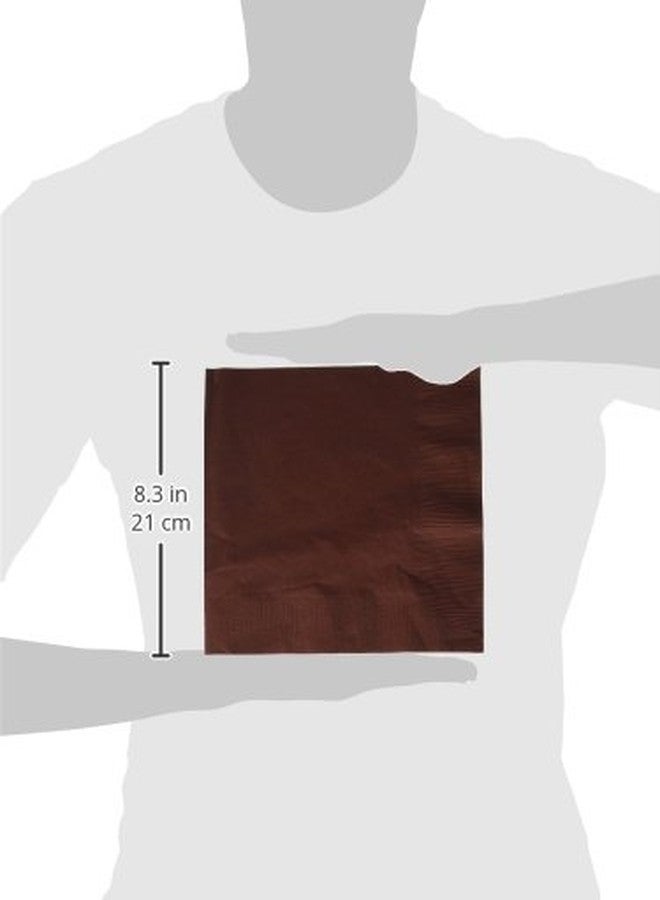 Amscan Chocolate Brown 2-Ply Dinner Napkins | Pack of 20 | Party Supply - Image 4