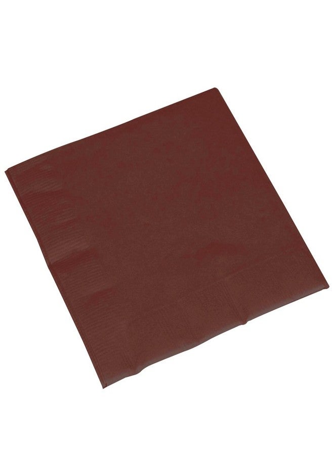 Amscan Chocolate Brown 2-Ply Dinner Napkins | Pack of 20 | Party Supply - Image 2