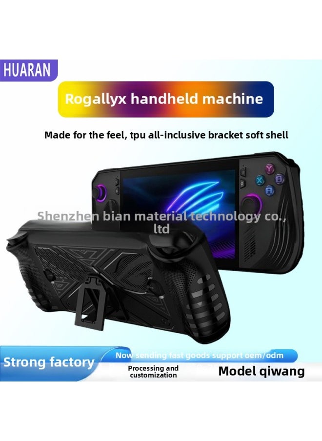 For ASUS ROG ALLY X Game Handset Protective Cover Ally X With Stand TPU Soft Rubber Protective Case-Product Color:White-Model:Rog Ally X