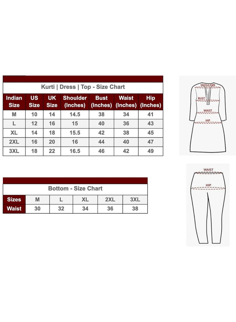 IndHeritage Premium dark angrakha cotton 3 piece kurti set - IDH00219  - Image 2