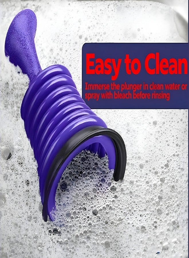 Bexter Mini Sink Plunger for Kitchen & Bathroom Drains, Powerful Bellows Clog Remover, Commercial Style Plumbing Tool for Sink, Bathtub & Shower, Compact Size, Black - Image 4