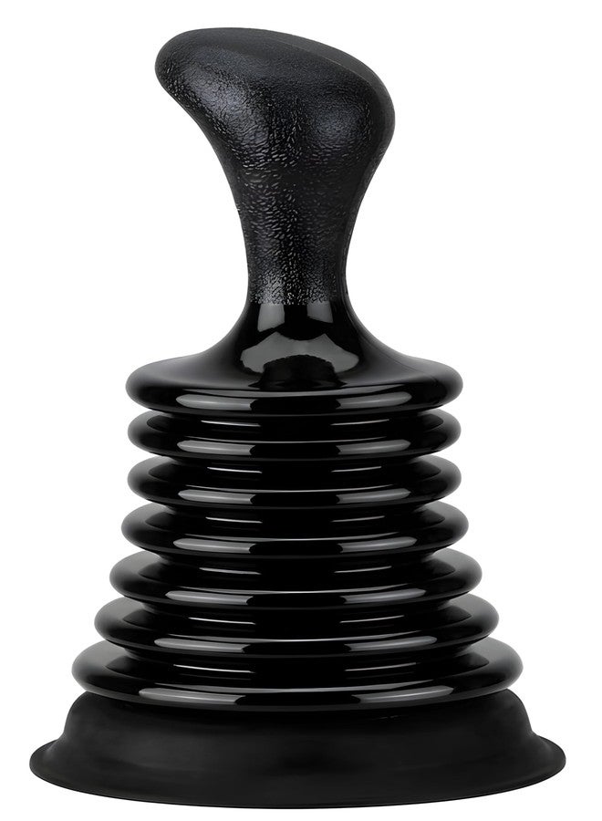 Bexter Mini Sink Plunger for Kitchen & Bathroom Drains, Powerful Bellows Clog Remover, Commercial Style Plumbing Tool for Sink, Bathtub & Shower, Compact Size, Black - Image 1