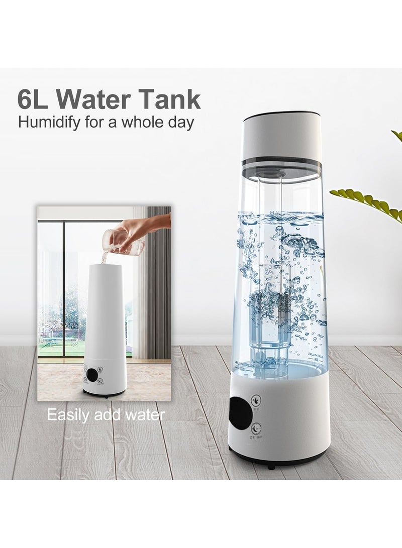 جورونب مرطبات، مرطبات قائمة لغرفة النوم وغرفة المعيشة، مرطب سعة 6 لتر مع جهاز تحكم عن بعد، رذاذ بثلاث سرعات، مرطب منزلي كامل بملء علوي للنباتات والمكتب والدفيئة التجارية - Image 4