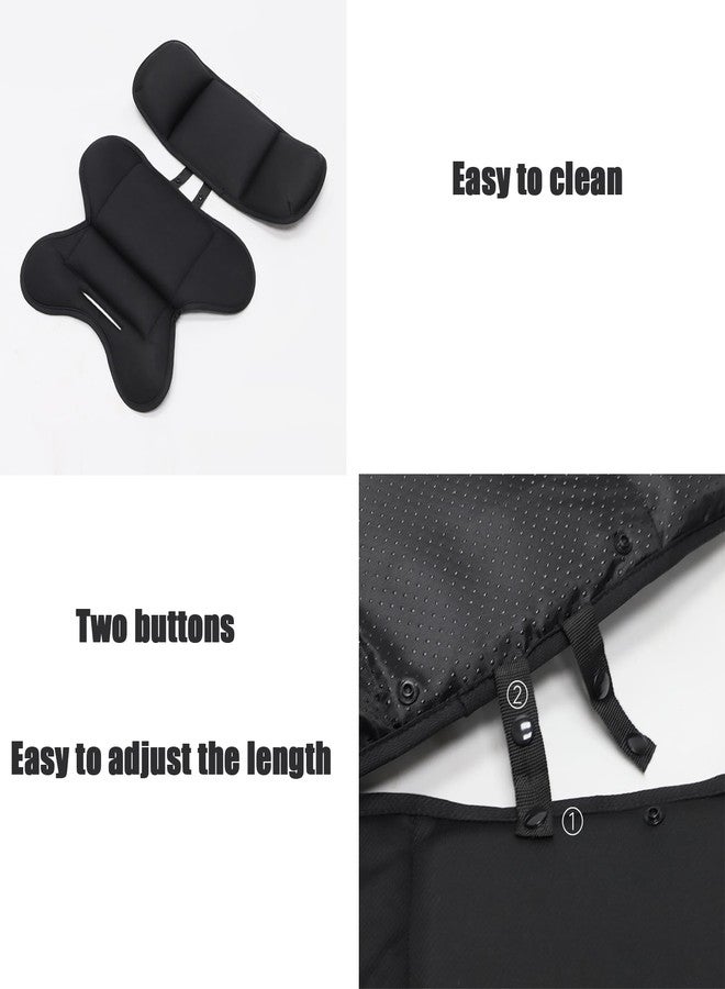 PandaEar Universal Stroller Pad, Breathable & Adjustable Car Seat Liner, Non-Slip Infant Pushchair Pad for Fits Strollers, Car Seat (Black) - Image 5