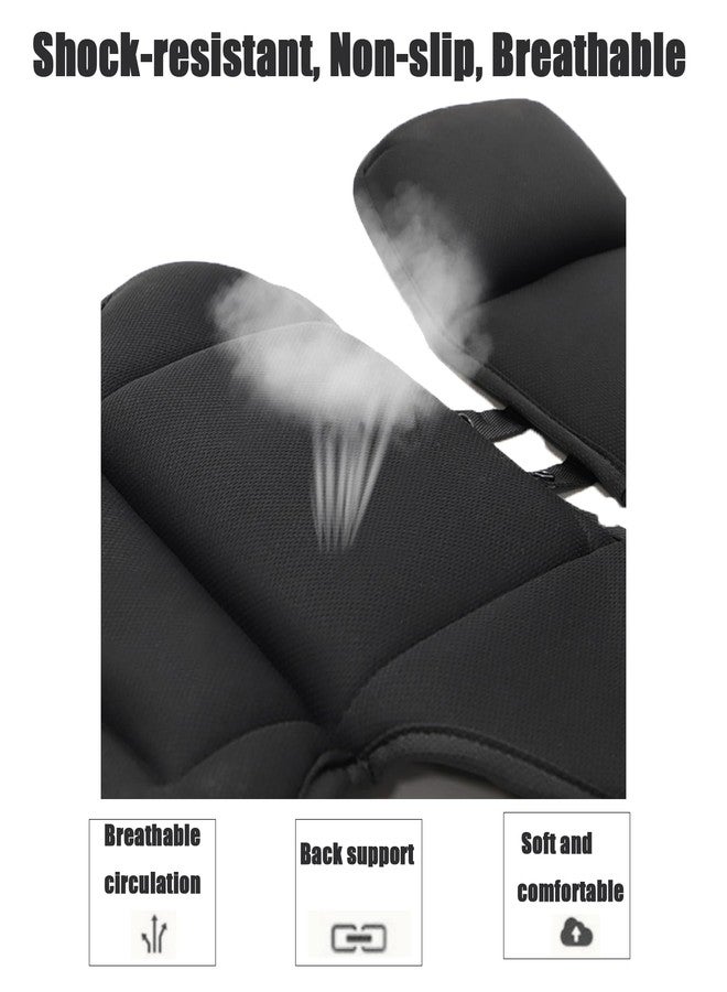 PandaEar Universal Stroller Pad, Breathable & Adjustable Car Seat Liner, Non-Slip Infant Pushchair Pad for Fits Strollers, Car Seat (Black) - Image 4