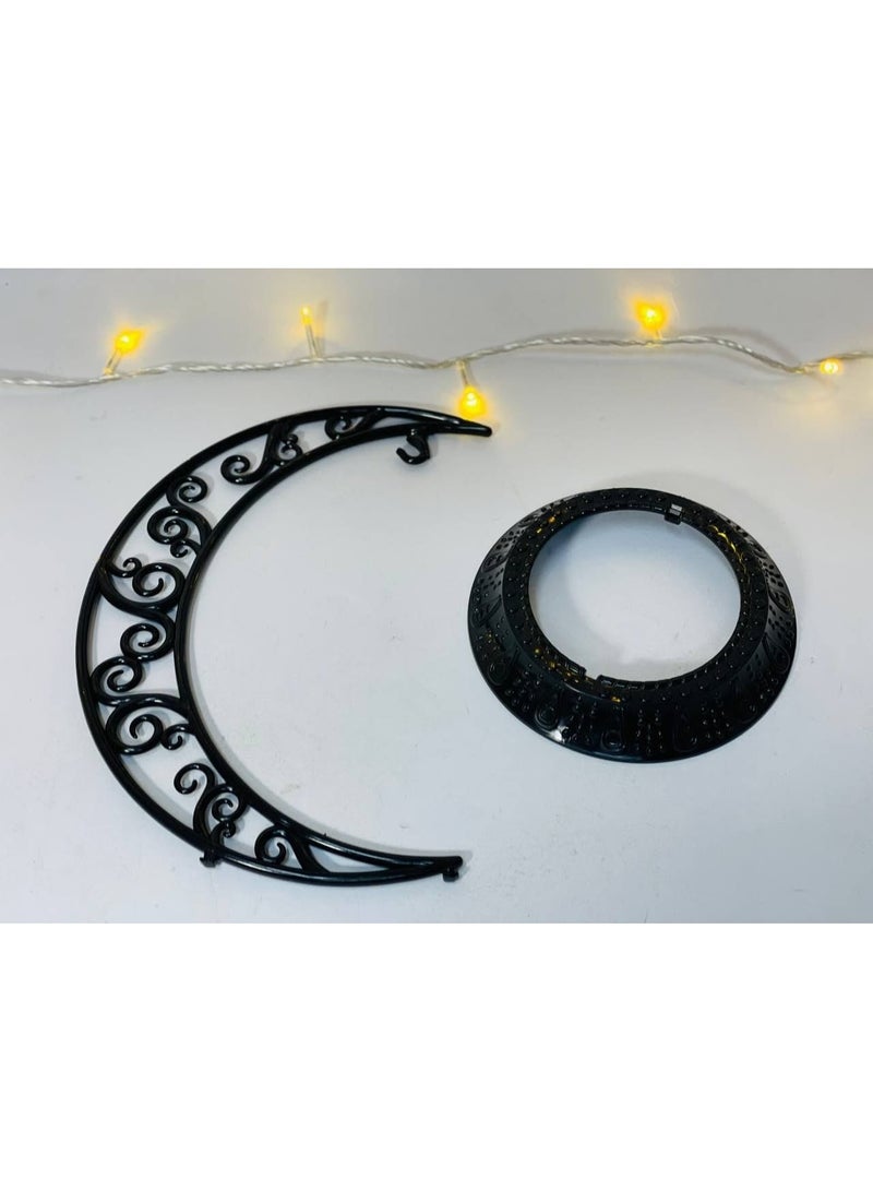 Ramadan hanging stand for hanging a lantern. Black color. Very clean plastic material. Size: 25 cm - Image 3