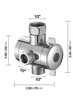 ذراع دش، جزء بديل لنظام الحمام العالمي، محول T ثلاثي الطرق G 1/2، مناسب لرأس الدش المحمول ورأس الرش الثابت (كروم) - pzsku/Z32BD7419F7FBE4598494Z/45/_/1723113311/a9b9c93b-7d16-4551-95be-7c49080f3130