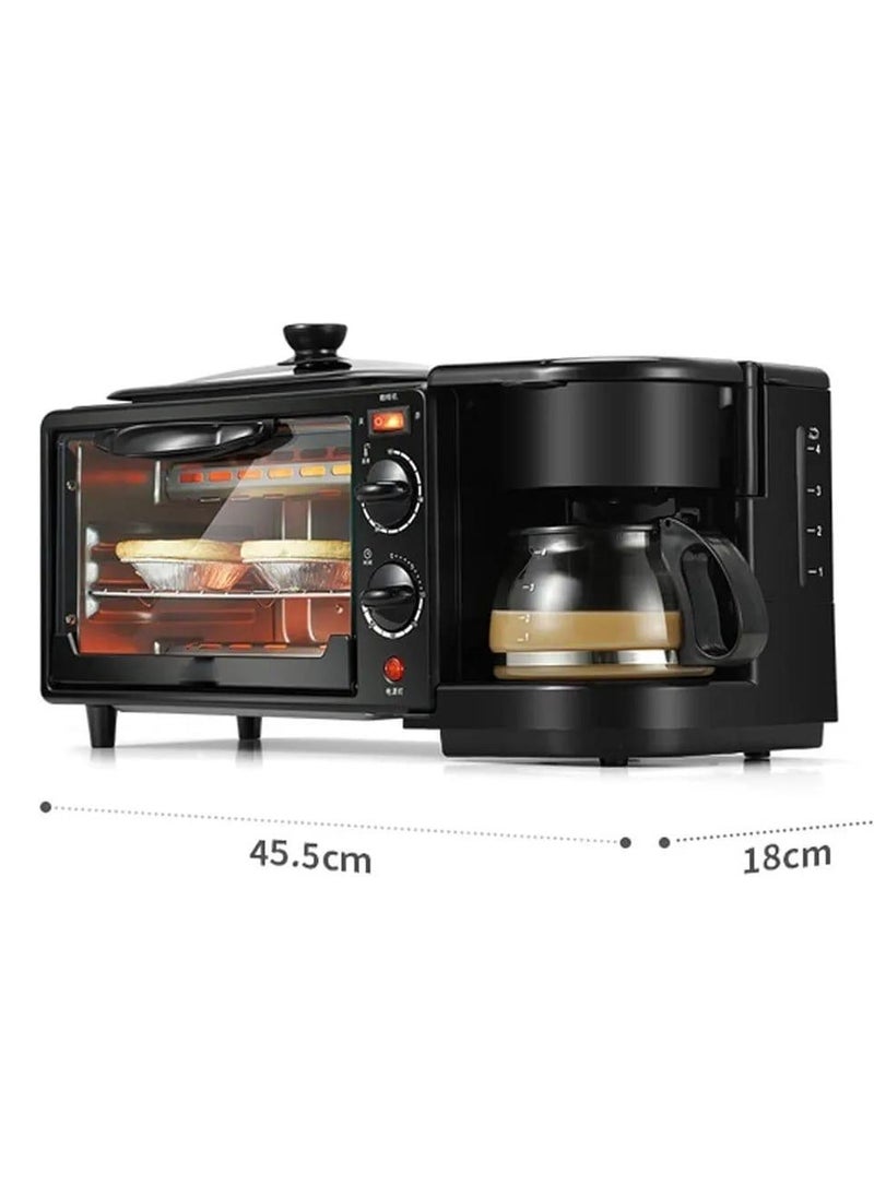 Generic - 3 in 1 Multifunctional Breakfast Preparation Set Fryer Oven and Coffee Maker - Image 1