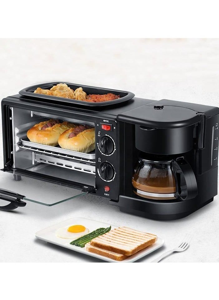 Generic - 3 in 1 Multifunctional Breakfast Preparation Set Fryer Oven and Coffee Maker - Image 1