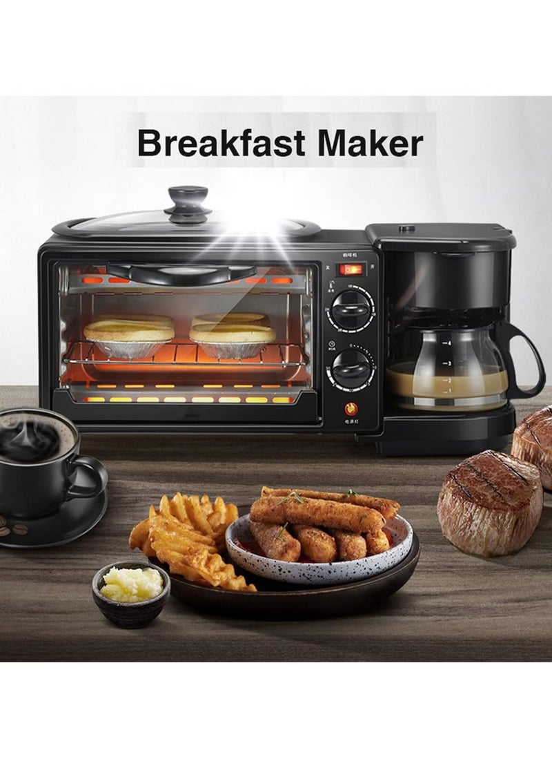 Generic - 3 in 1 Multifunctional Breakfast Preparation Set Fryer Oven and Coffee Maker - Image 1
