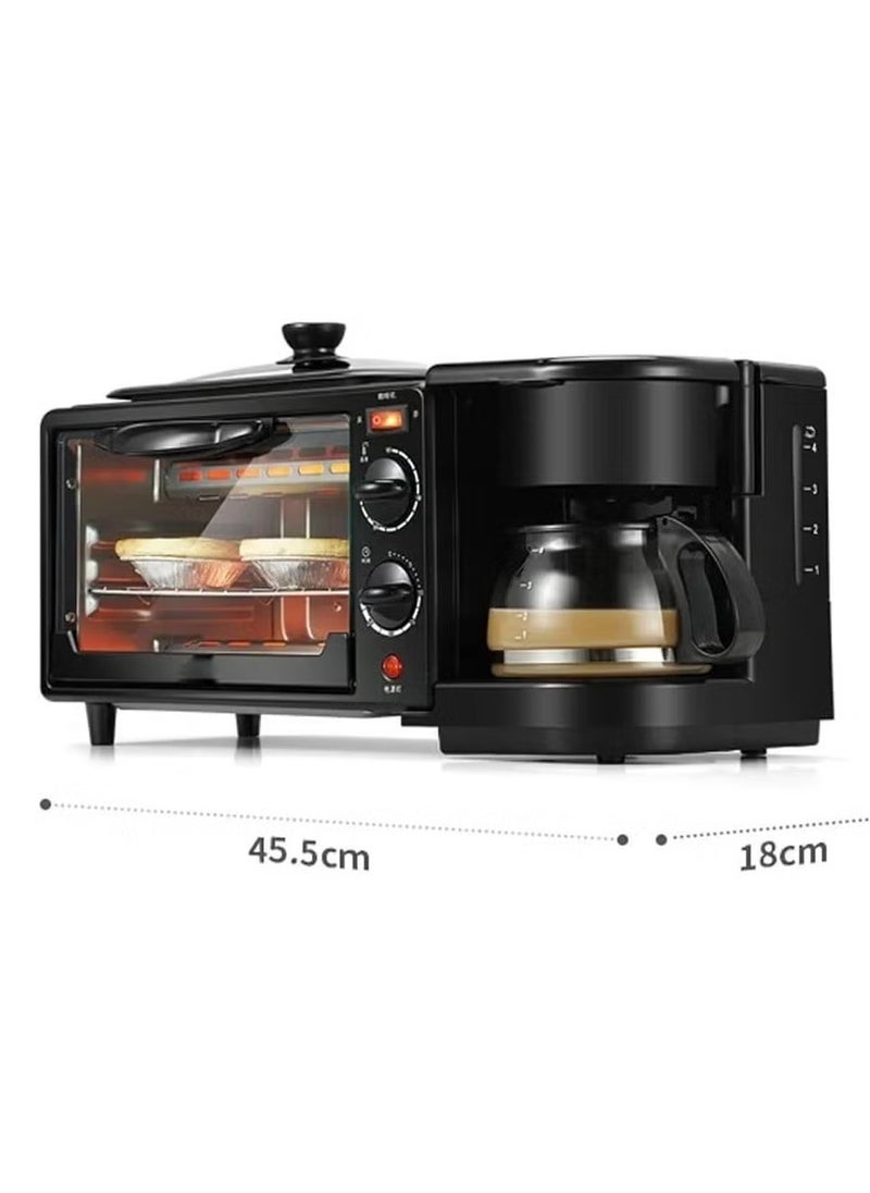 Generic - 3 in 1 Multifunctional Breakfast Preparation Set Fryer Oven and Coffee Maker - Image 1