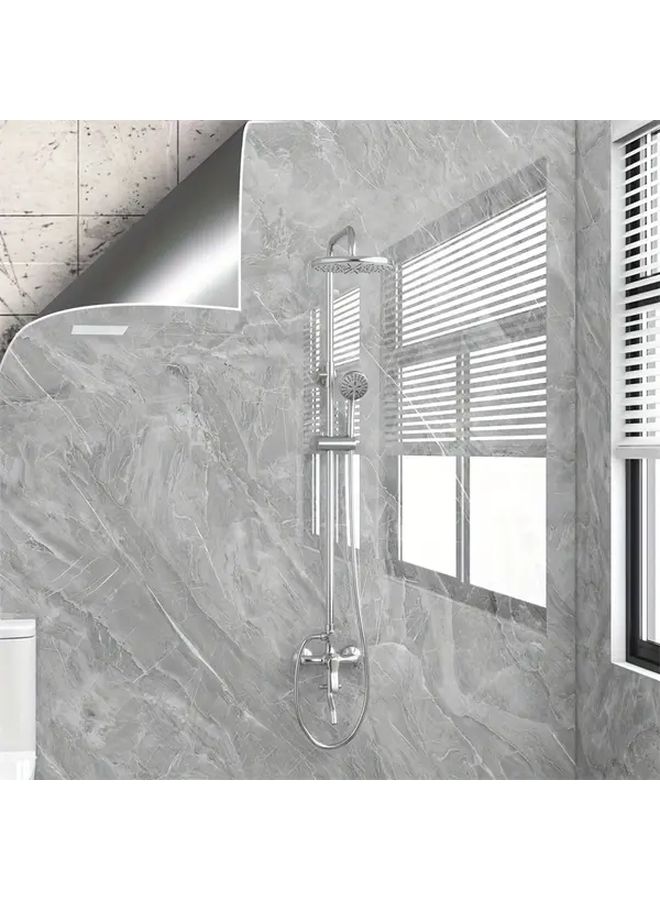 Gray Marble Self Adhesive Wallpaper 15 75 Inch Wide Heat Oil Resistant Easy Installation - Image 3