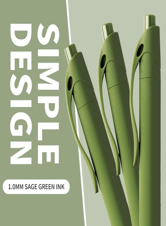 deegtran Pens Bulk, 50 Pack No Bleed Sage Green Click Pen, Wholesale Retractable Ballpoint Pens, Pens Medium Point, Smooth Ink Pen, 1.0MM Sage Green - Image 3