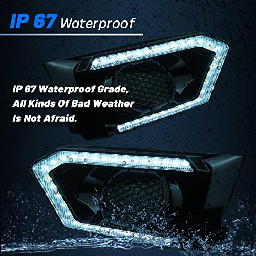 GEEGEETOP مصباح ضباب أمامي LED بتقنية Switchback باللونين الأبيض والعنبر من GEEGEETOP متوافق مع نيسان ألتيما 2019-2022 S SR SV SL بلاتينيوم - Image 4