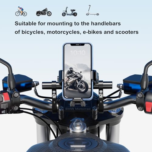 BRCOVAN Aluminum Alloy Handlebar Extender Extensions with 8'' Long Cross Bar with Double Clamp Mounting Base Fit 0.875'' / 1'' / 1.125'' / 1.26'' Handlebars for Bike Bicycle Motorcycle Scooter ATV - Image 5