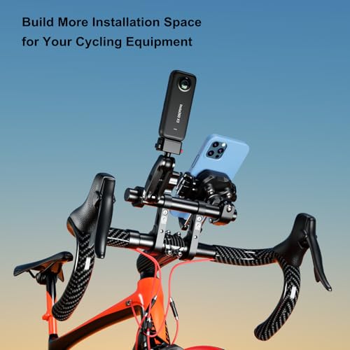 BRCOVAN Aluminum Alloy Handlebar Extender Extensions with 8'' Long Cross Bar with Double Clamp Mounting Base Fit 0.875'' / 1'' / 1.125'' / 1.26'' Handlebars for Bike Bicycle Motorcycle Scooter ATV - Image 3