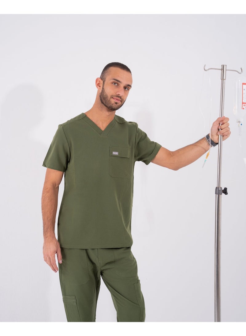 Pulary Men bronze green full scrubs - Image 1